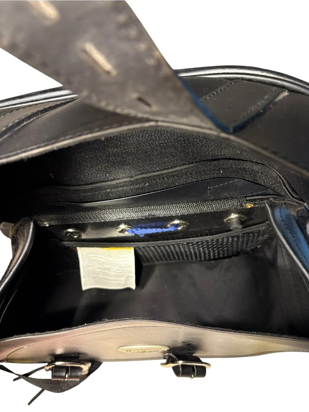 Saddlemen Large Drifter Slant Plain Black Leather Motorcycle Saddlebags